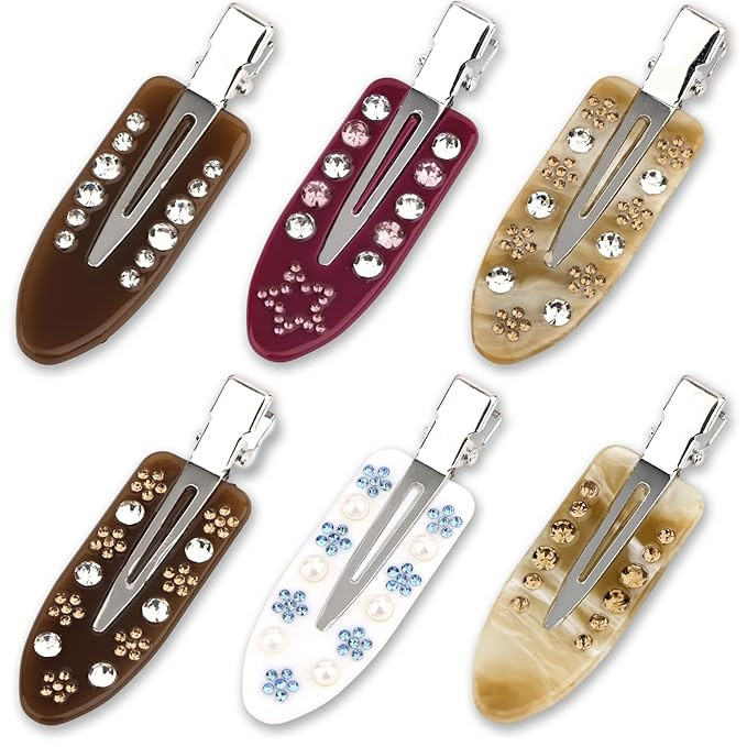 ANBALA 6Pcs Creaseless Hair Clips No Bend Hair Clips for Styling, Bangs, Salon and Face Wash Appl... | Amazon (US)