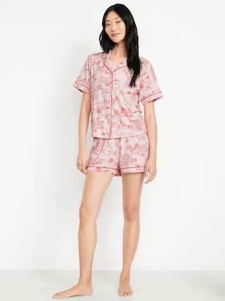 Knit Jersey Pajama Short Set | Old Navy (US)