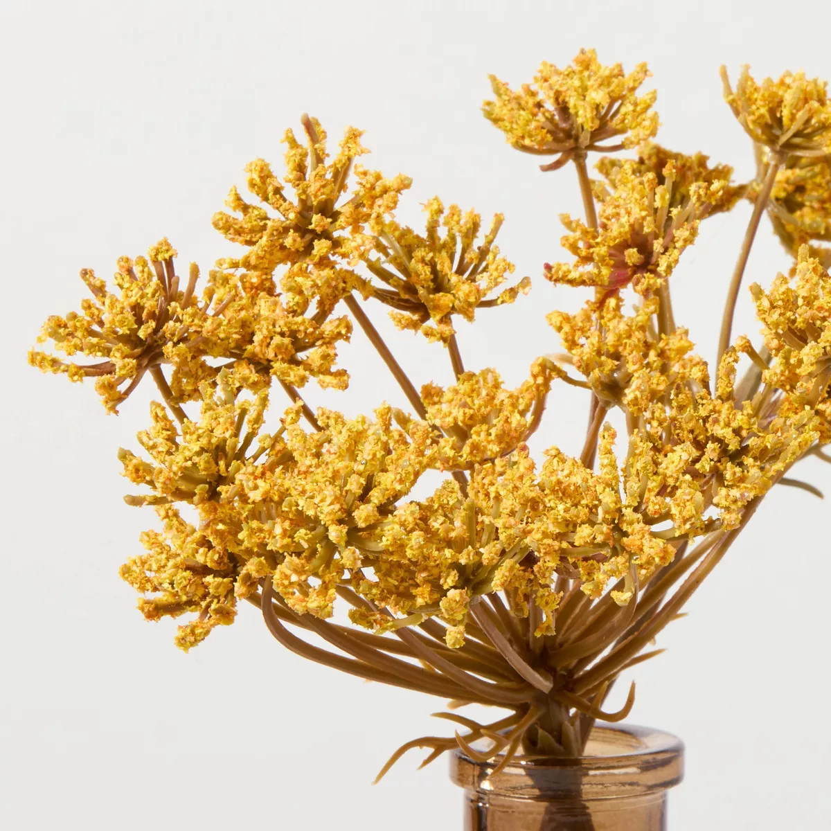8" Mini Yellow Sedum in Amber Vase Arrangement - Hearth & Hand™ with Magnolia | Target