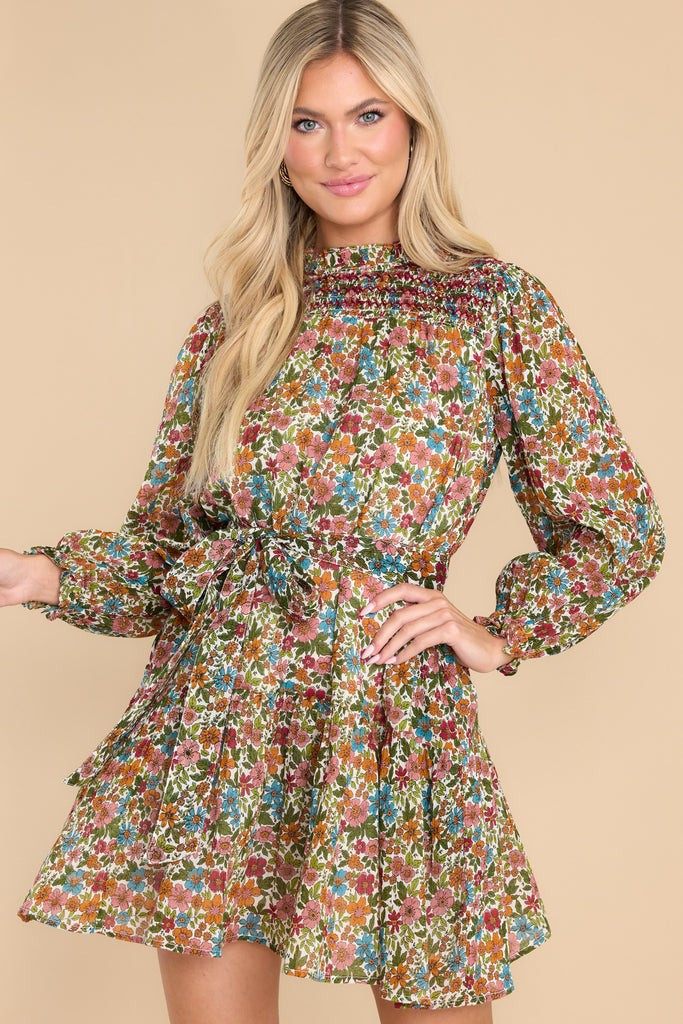 Lucy Wildflower Ivory Dress | Red Dress 