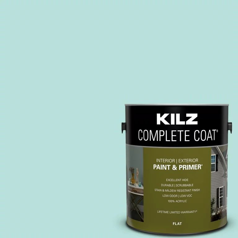 KILZ Complete Coat Interior/Exterior Paint & Primer, Vintage Aqua, 1 Gallon | Walmart (US)