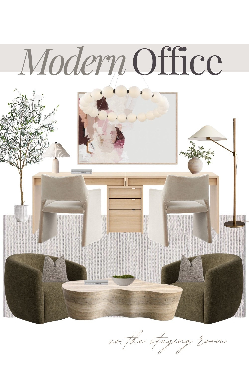 Modern home office with warm neutrals and olive accents 🤍

home office, modern home office, home office ideas, neutral home office, home office decor, organic modern office, home workspace, office decor, wood desk, office chair, olive accent chairs, accent chairs, lounge chairs, sculptural coffee table, office seating, office storage, desk setup, neutral home decor, cozy home office, minimalist home, interior design

#LTKHome #LTKSaleAlert