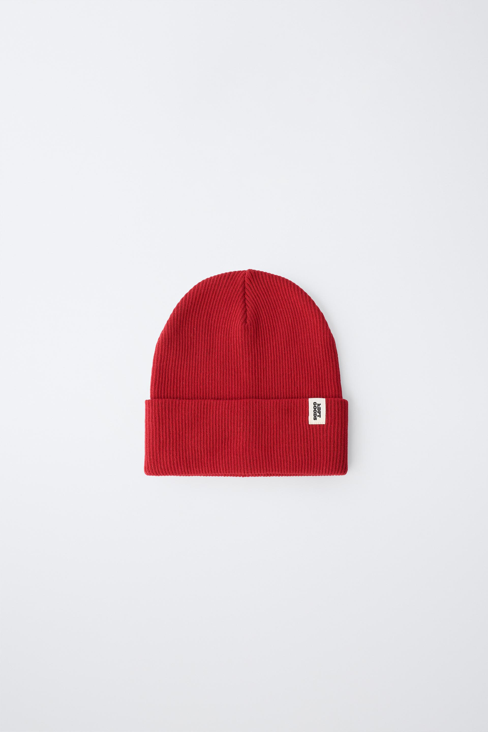 Zara - Ribbed Knit Hat With Label - Kids - Green - Kids | Zara US