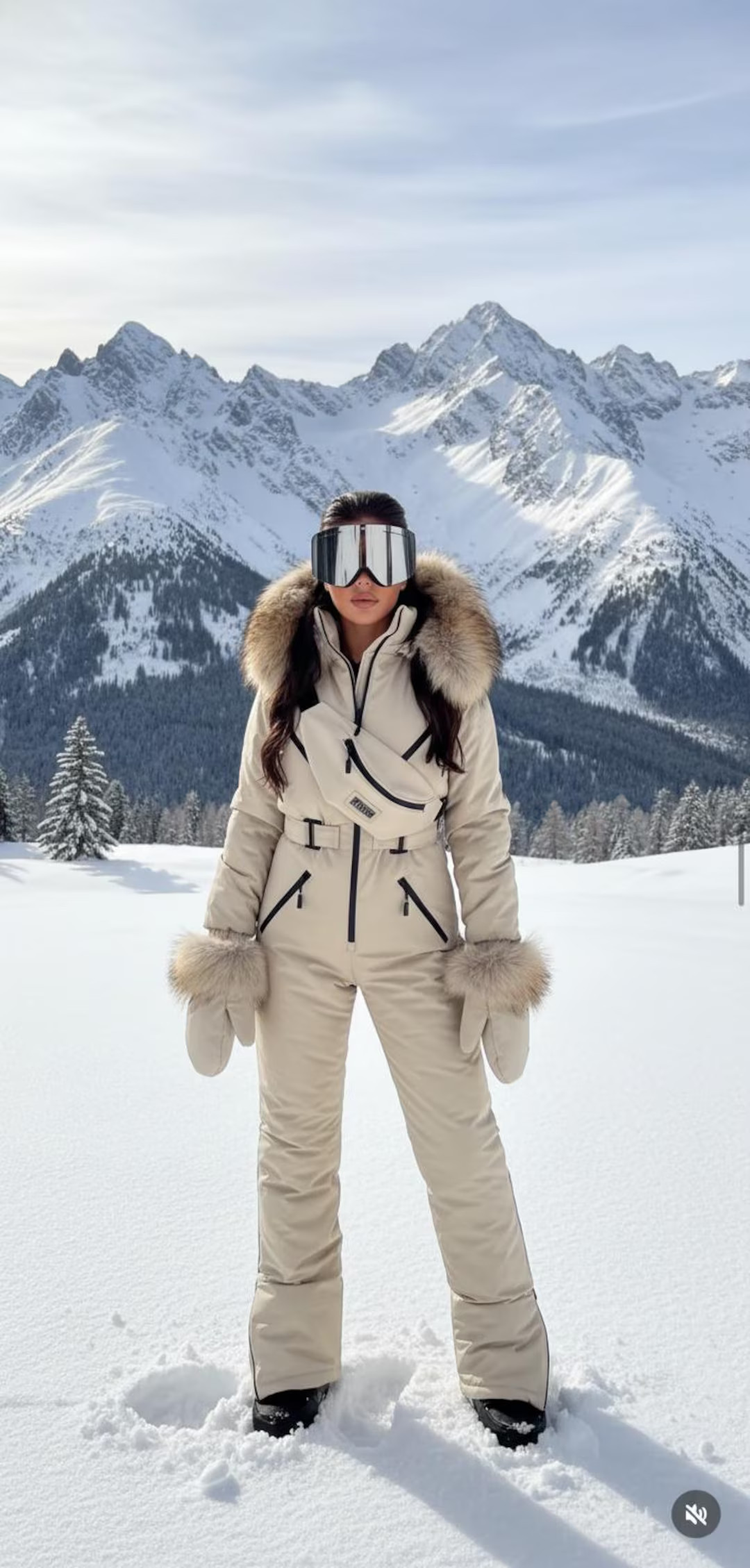 Women’s Luxury Ski Suit With Real Raccoon Fur | Waterproof Snow Overall | Winter Ski Jumpsuit S... | Etsy (US)