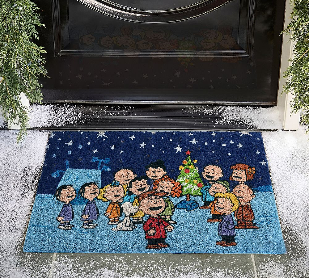 Charlie Brown\u2122 Christmas Light Up Doormat | Pottery Barn (US)