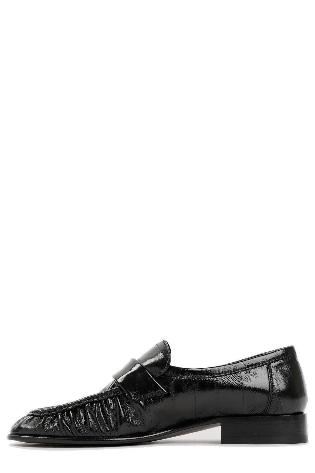 The Row Ruched-Detailed Almond Toe Loafers | Cettire Global