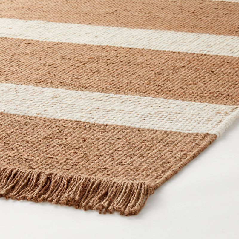 Highland Hand Woven Striped Jute/Wool Rug Tan - Threshold™ designed with Studio McGee | Target