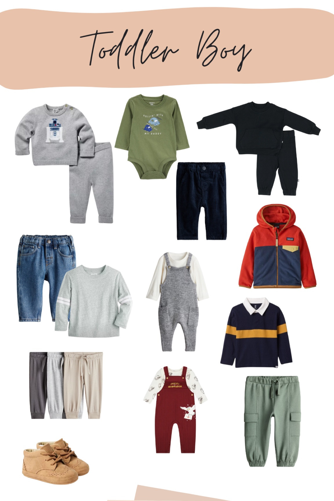 Toddler Boy Clothing
12 month clothes, boy clothes, baby clothes, winter baby clothes, fall baby clothes, baby boy clothes, boy jogger pants, Patagonia baby sweater, baby sweater set, Janie and jack, Harry Potter baby clothes, Harry Potter toddler clothes

#LTKFamily #LTKKids #LTKBaby