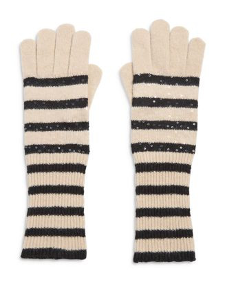 Sequin Striped Gloves | Bloomingdale's (US)
