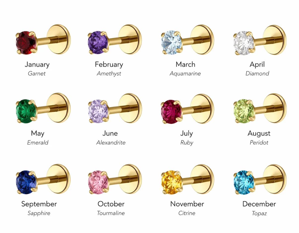 Birthstone Flat Back | Pierced by Ash Design