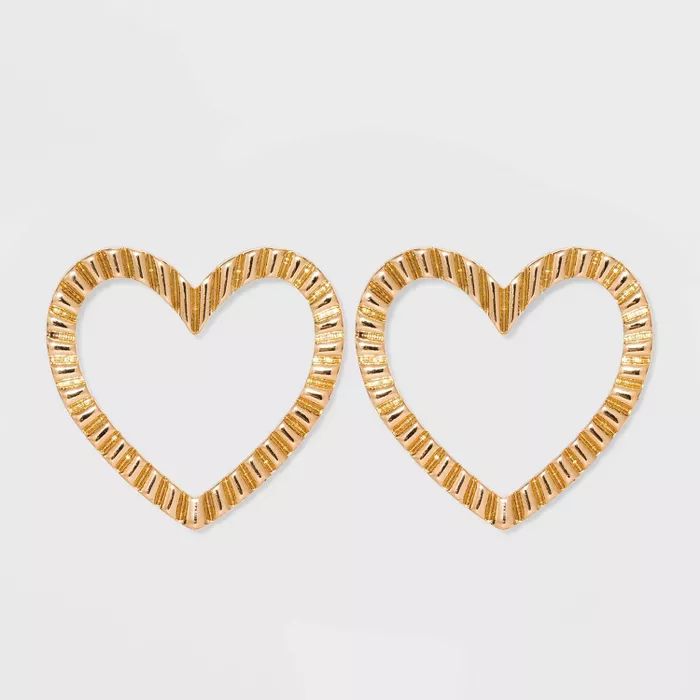 SUGARFIX by BaubleBar Gold Heart Stud Earrings - Gold | Target
