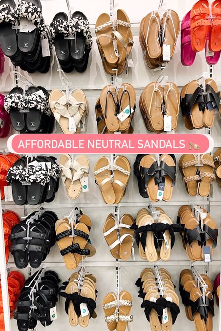 Affordable neutral sandals // affordable style // look for less // everyday outfit // everyday outfits // cute sandals // comfy sandals // what to wear // target style 

#LTKSeasonal #LTKunder50 #LTKFind