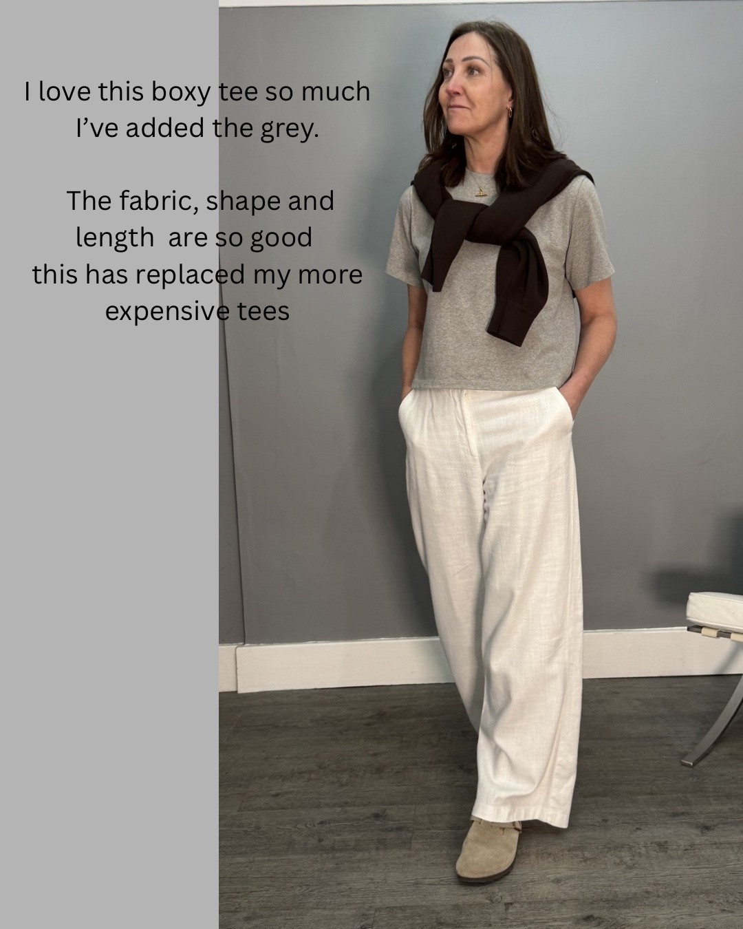 This tee is so good it’s replaced my more expensive ones. The fabric, shape and length are spot on. 
I wear a medium x

#LTKstyletip #LTKspring #LTKuk