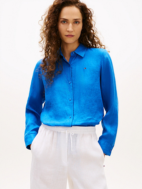 Relaxed Fit Pure Linen Shirt | Tommy Hilfiger UK