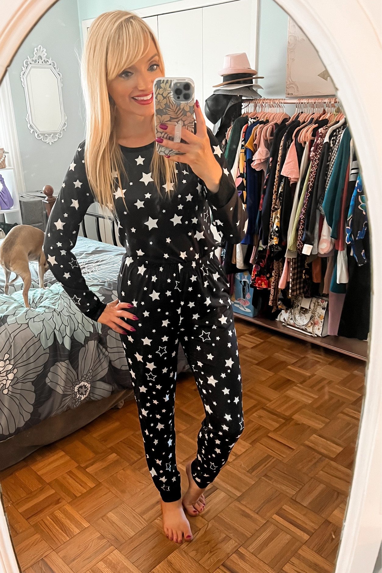 Star jogger pajama set on Lightning deal for 20% off with an additional 5% clickable coupon - star jogger pjs - star jogger pajamas - jogger loungewear set - fall fashion - Amazon Fashion - Amazon lightning deal - Amazon deals - Amazon Coupon - Amazon Finds 

#LTKSeasonal #LTKunder50 #LTKsalealert