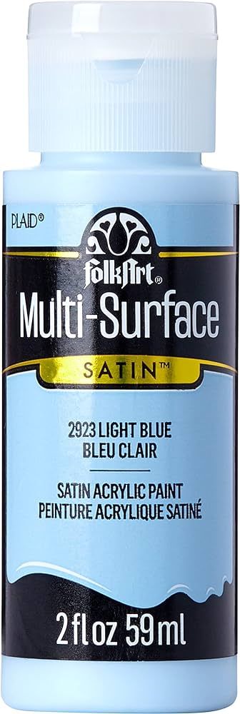 FolkArt Multi-Surface Paint in Assorted Colors (2 oz), 2923, Light Blue | Amazon (US)