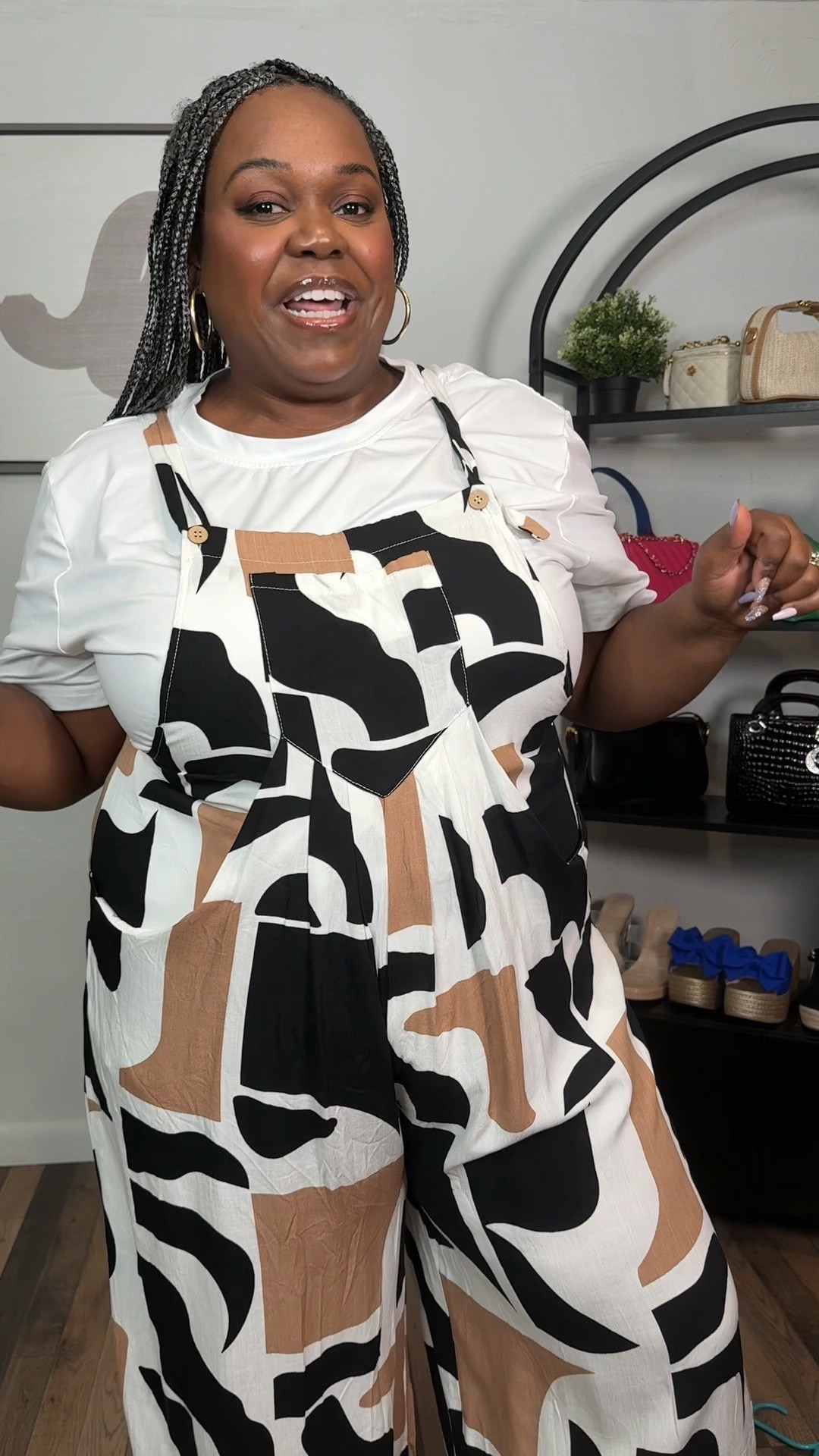 Serving soft girl comfort in these wide leg overalls 💅🏾✨
Lightweight, flowy, and made for days when you want to look cute and feel like you’re wearing pajamas 🙌🏾
Perfect for midsize bodies with a little belly — I sized up for a slouchy, breezy fit. Linked the full look on LTK!

#LTKcurves #LTKsummer #midsizefashion #overallsoutfit #easyoutfitidea #comfychic #momstyleinspo #springfashionfinds #LTKunder50

#LTKPetite #LTKMidsize #LTKPlusSize