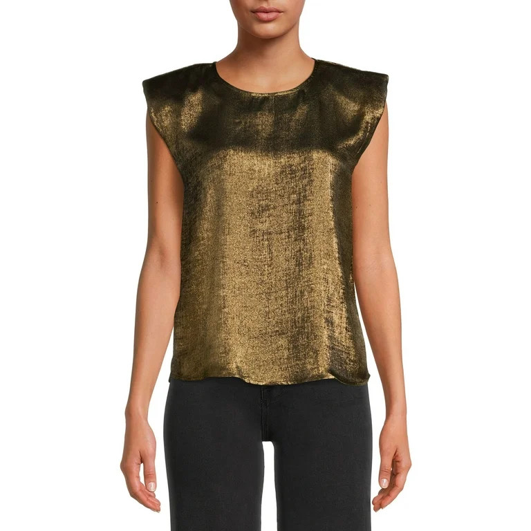 The Get Women's Metallic Gold Top | Walmart (US)