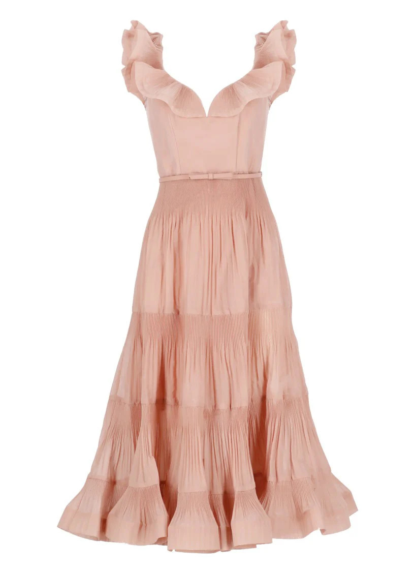 Frill Pleated Dress | Shop Simon