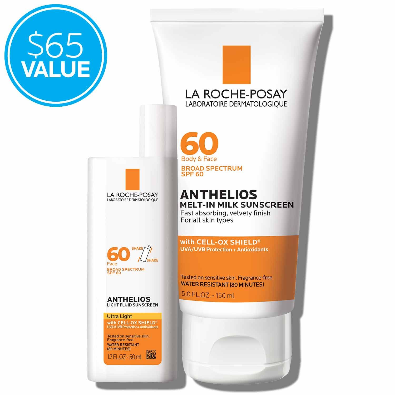 Anthelios SPF 60 Face & Body Sunscreen Value Set | La Roche-Posay | La Roche-Posay (US)
