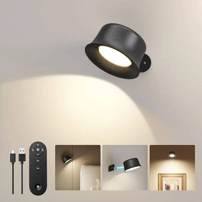 Wall Sconces,LED Wall Lamp with Rechargeable Battery 3 Color Temperatures Brightness Dimmable Tou... | Walmart (US)