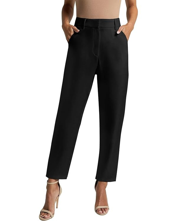 NIMIN Women High Waisted Dress Work Ankle Pants Long/Regular/Short Office Business Casual Trouser... | Amazon (US)