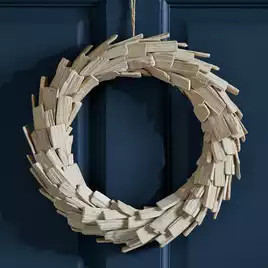 Buy Habitat Whitewash Wood Christmas Wreath | Christmas wreaths and garlands | Habitat | Habitat UK