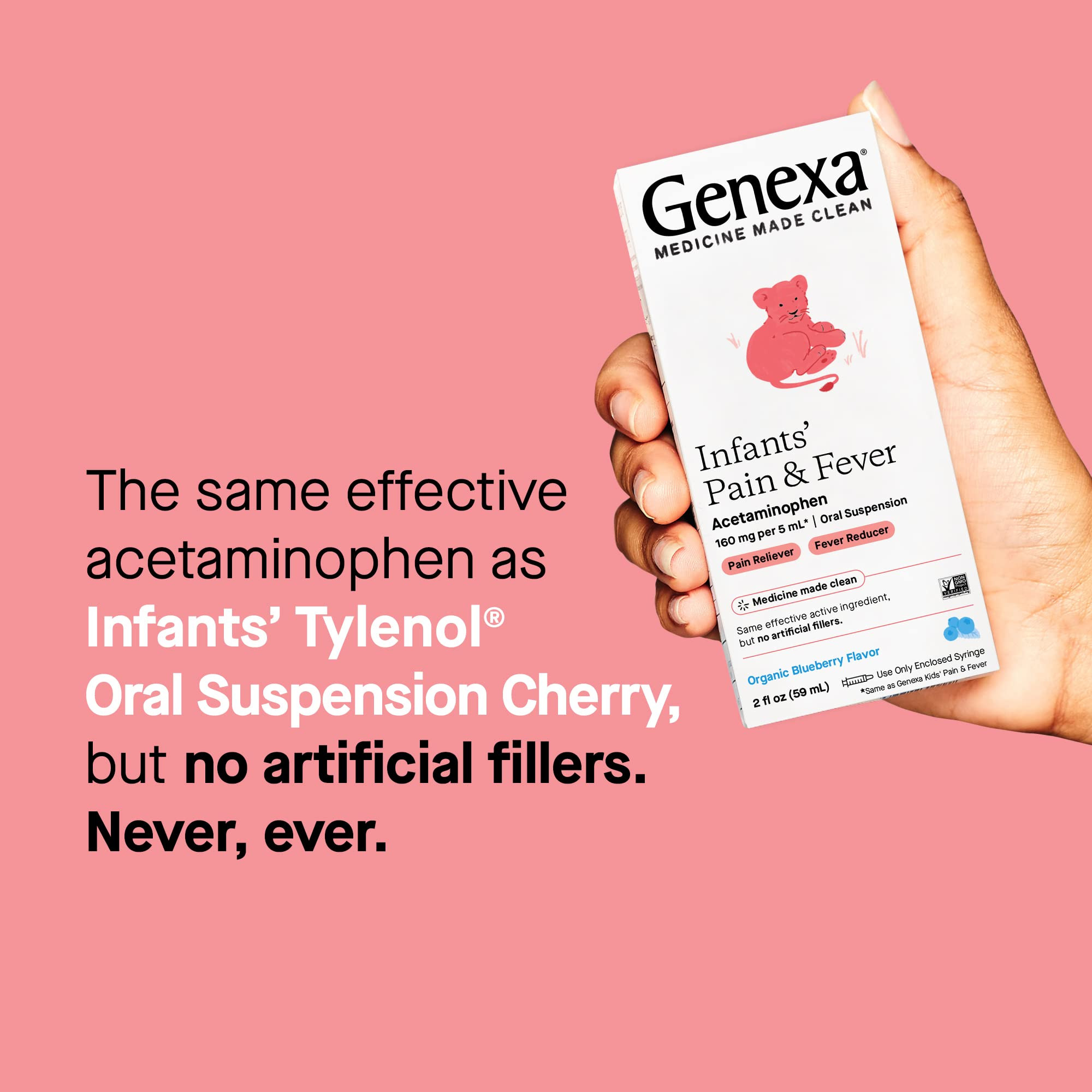 Genexa Infants’ Pain and Fever Reducer | Baby Acetaminophen, Dye Free, Liquid Oral Suspension M... | Amazon (US)