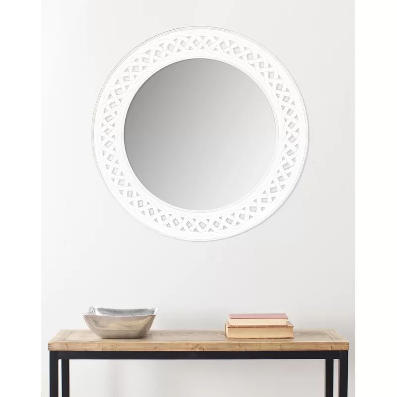 Lizzie Round Braided Chain Modern & Contemporary Accent Mirror | Wayfair North America