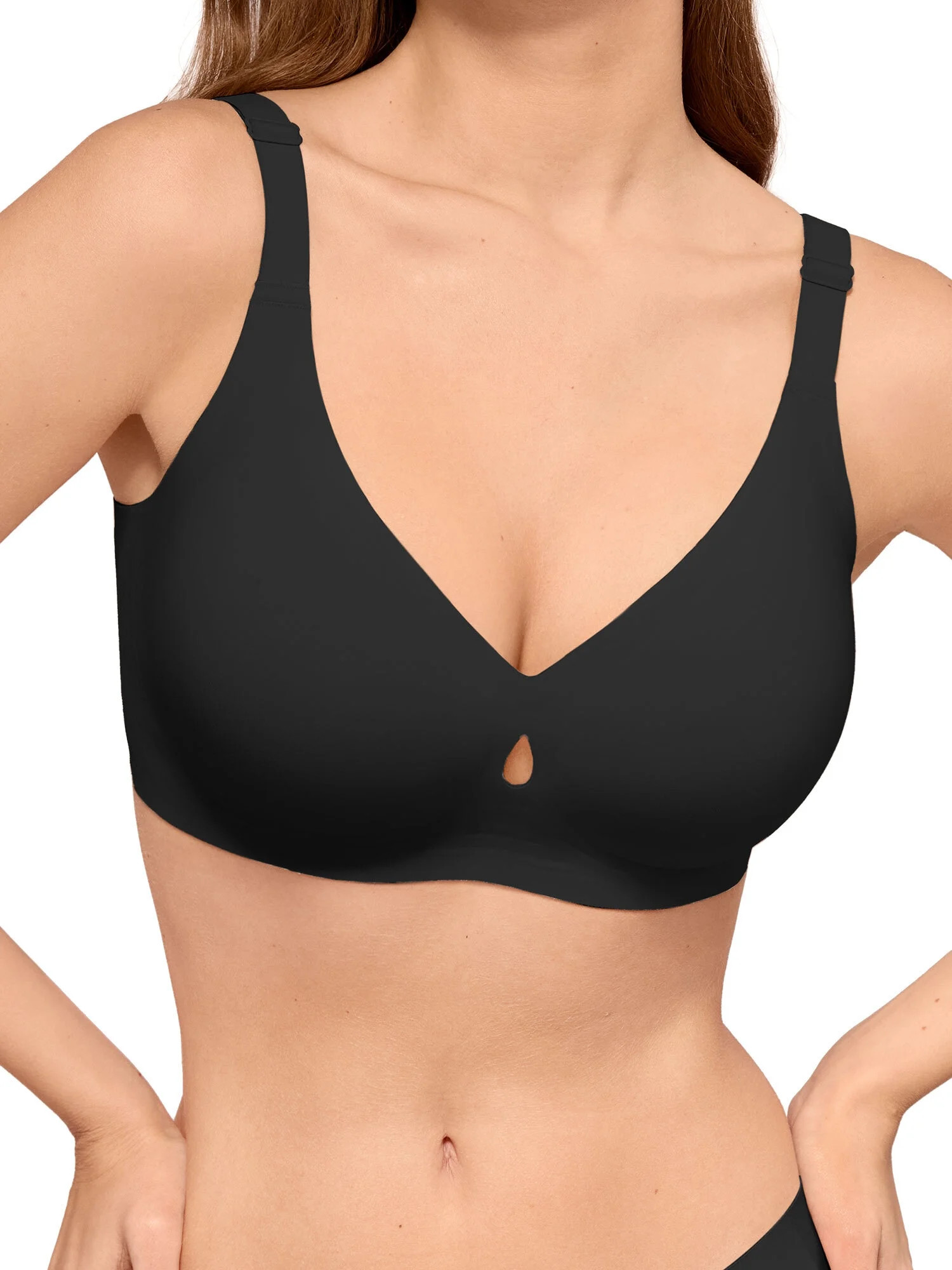 LUCKMEEY Wireless Bras for Women Seamless Full Coverage Push up Everyday Bra Plus Size | Walmart (US)