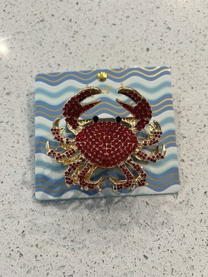 Piper K Red Crab Rhinestone Double Sided Gold Tone Hair Claw Clip | eBay | eBay US