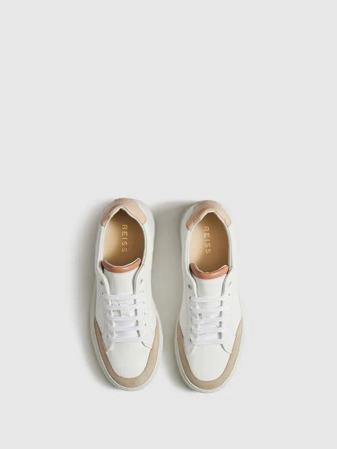 Leather Contrast Sole Trainers | Reiss (UK)