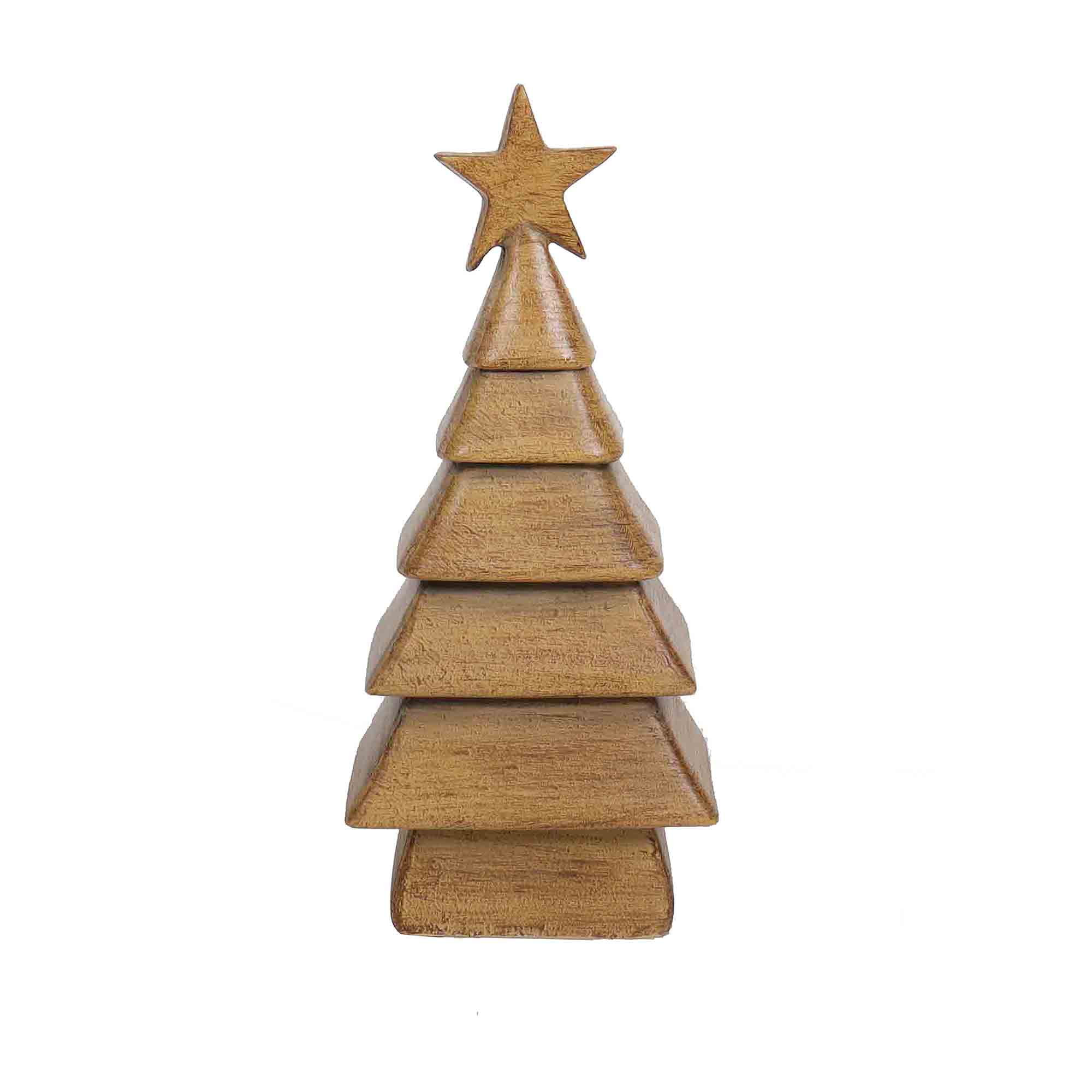 Small Brown Tier Tree Christmas Tabletop Decor, 7.5 in, by Holiday Time | Walmart (US)