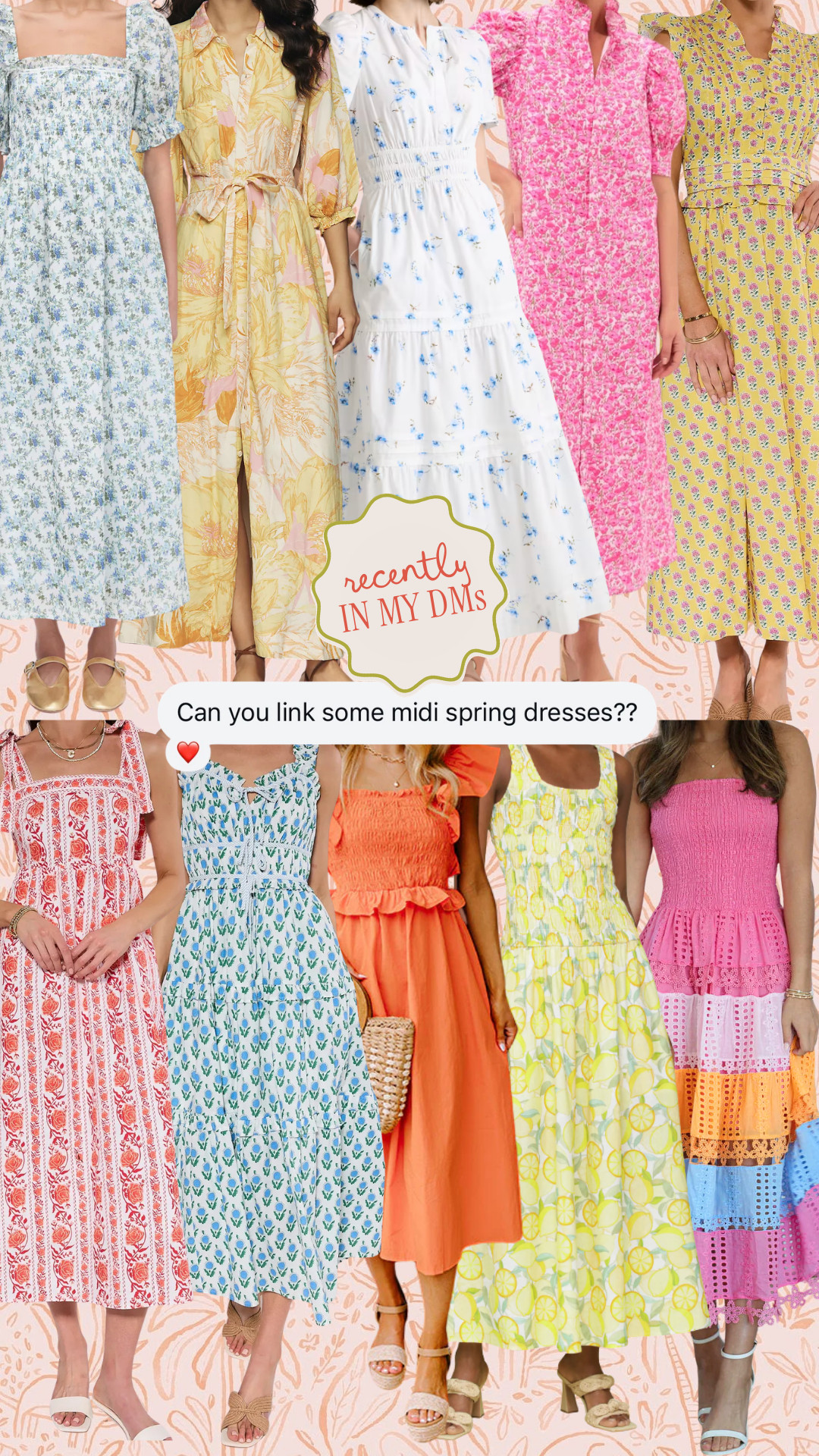 Spring midi dresses!! 

 #LTKSpringSale #LTKootd