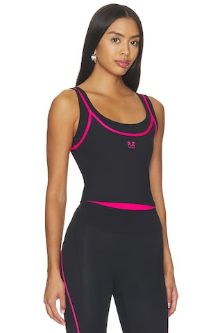 Forward Tank Top in Black & Cosmo Pink | Revolve Clothing (Global)
