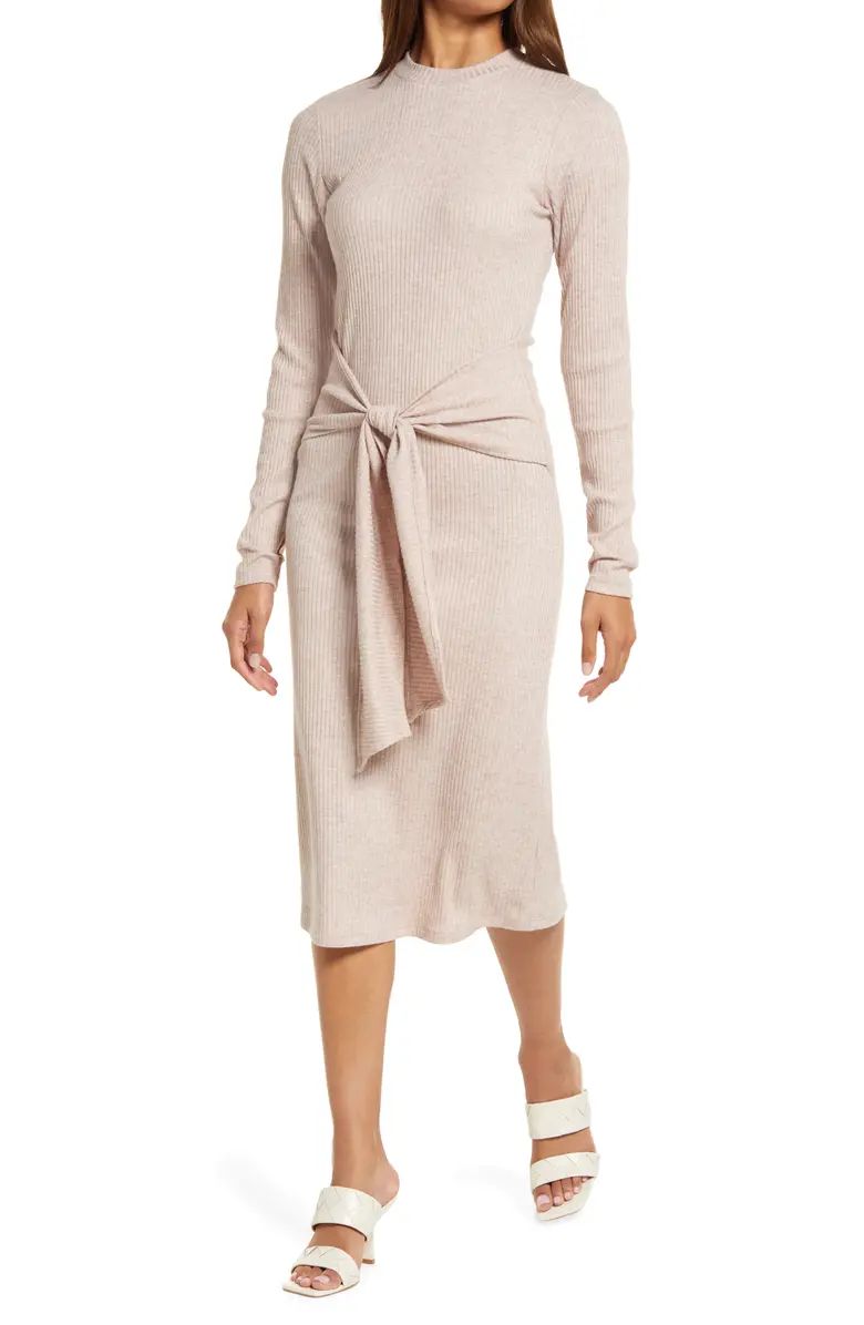 Long Sleeve Rib Sweater Dress | Nordstrom