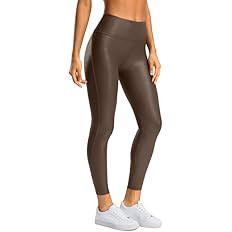 SANTINY Women's Faux Leather Leggings 25''/27''/29''-High Waisted Stretch Leather Pants Pleather ... | Amazon (US)