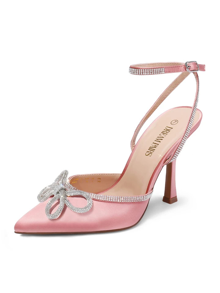 DREAM PAIRS Women's High Heels Destiny Closed Toe Strappy Heels Sexy Rhinestone Ankle Strap Pumps... | SHEIN