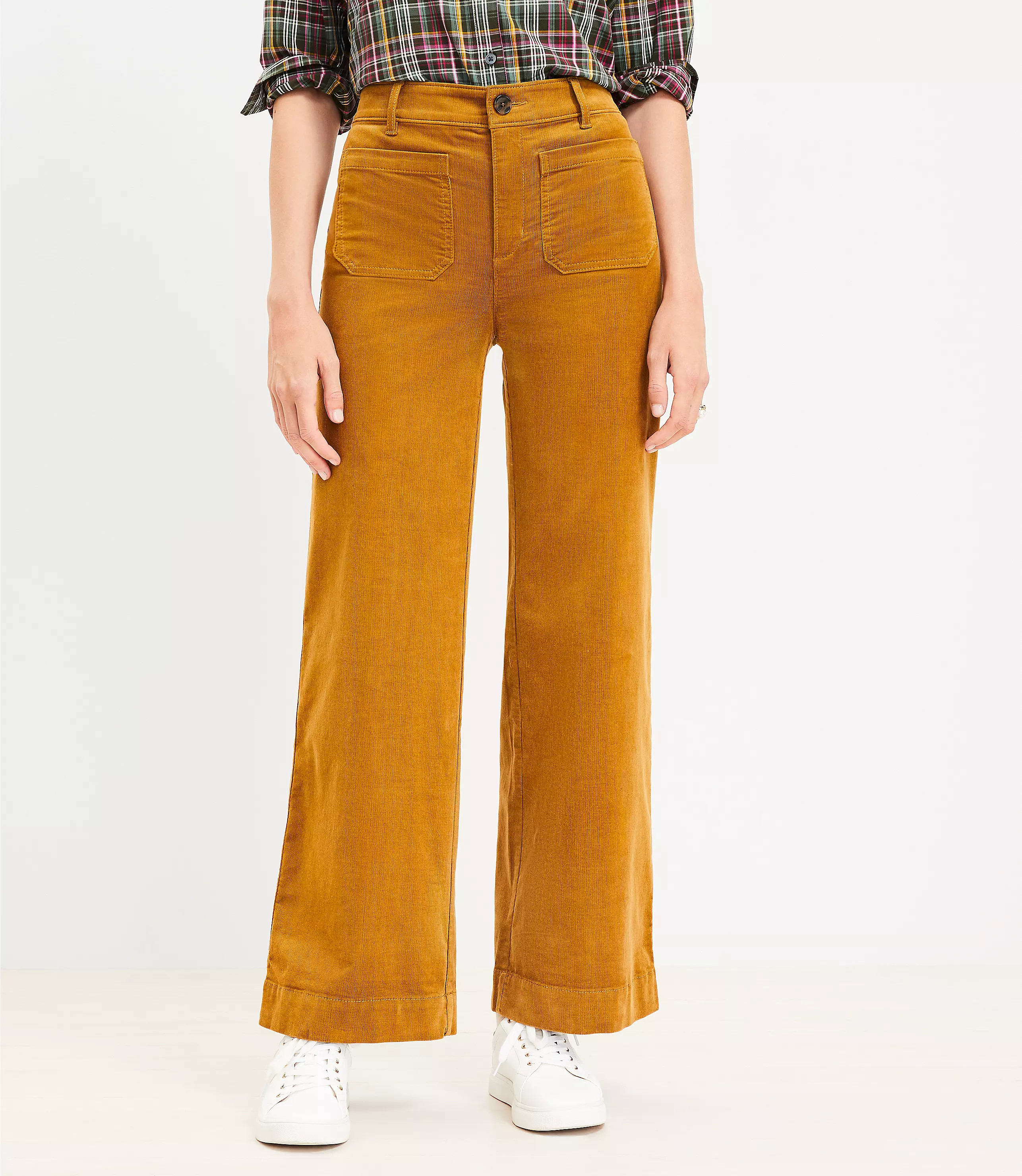 Palmer Wide Leg Pants in Corduroy | LOFT