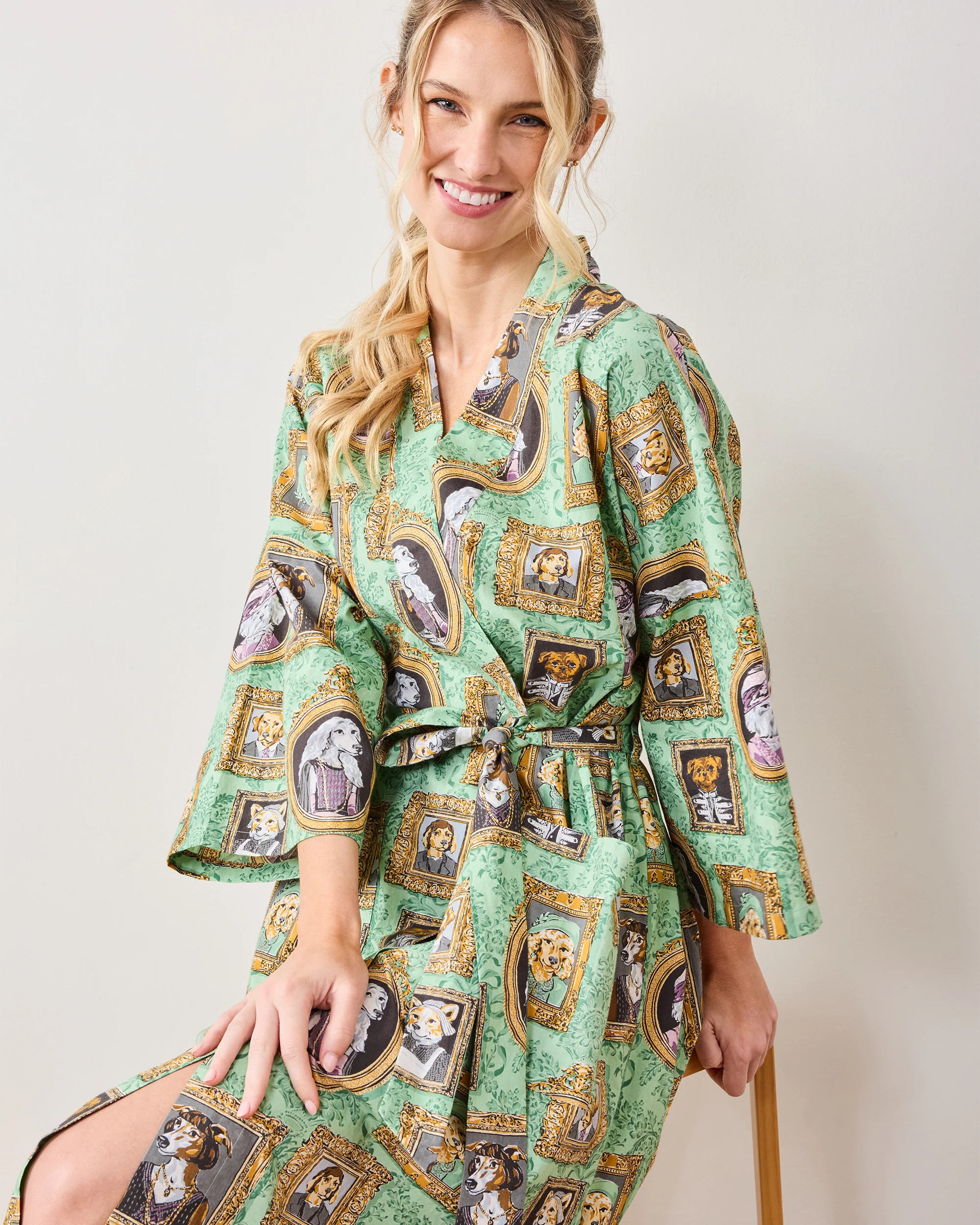 PF + Downton Abbey: The Grande Finale | Dogton Abbey - Robe - Green | Printfresh