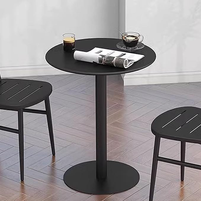 Modern Round Dining Table, Pedestal Table with Metal Base Cocktail Tables Kitchen Table for 2-4 P... | Amazon (US)
