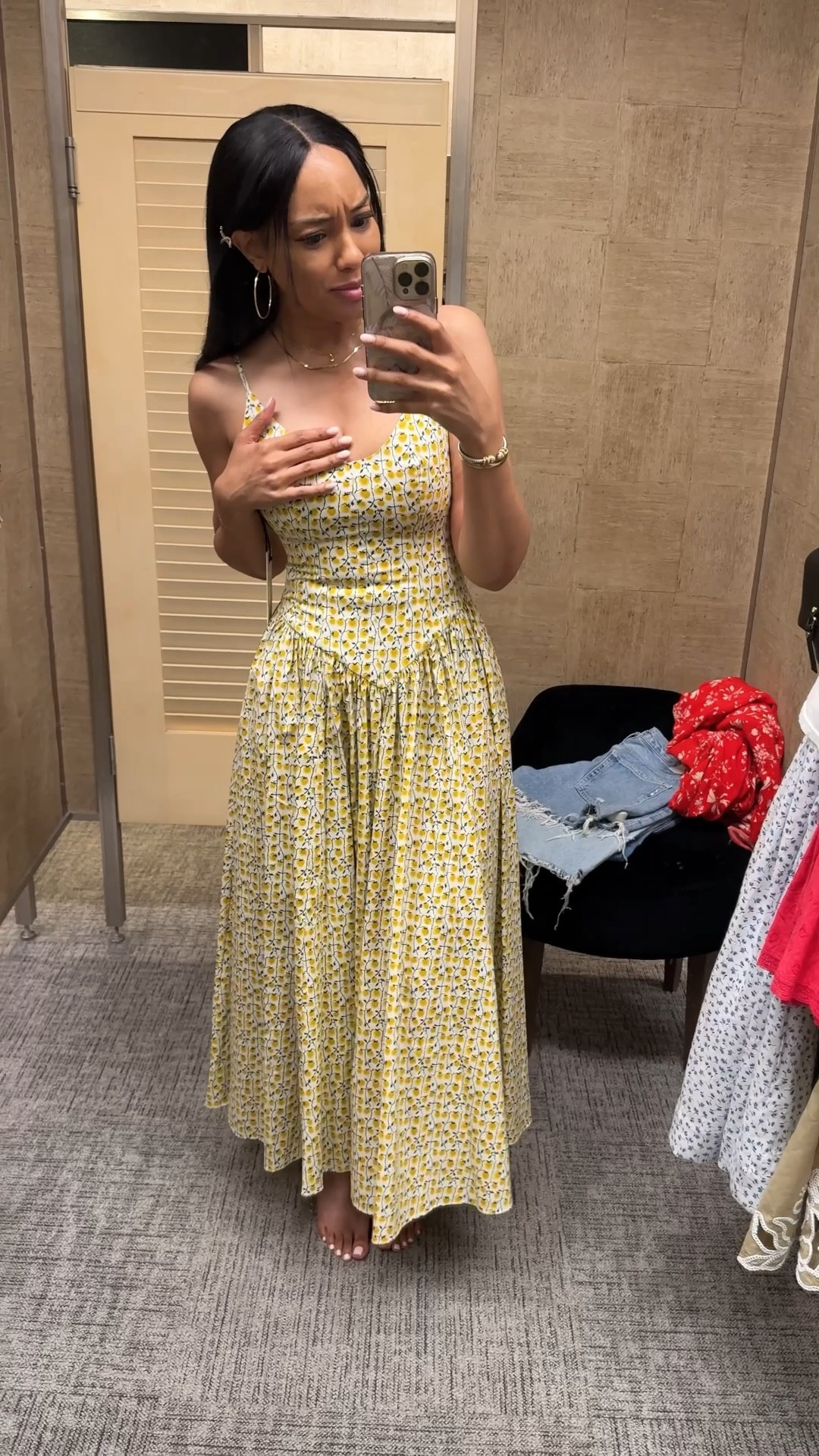 Umm STAUD…excuse me? 😍 the Dena floral dress caught my eye and can you see why?!! Wearing size 0 💛 it also has a little stretch. The black and white one is ON SALE right now 35% off 🙌🏽

Nordstrom, STAUD, Dena dress, cottagecore, boho, floral dress, cotton dress, summer dress, girly, yellow dress, wedding guest, summer date, feminine, romantic 

#LTKStyleTip #LTKSaleAlert