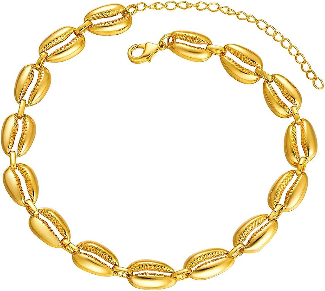 PROSTEEL Fashion Jewelry Lock Pendant/Leaf/Shell/Handcuff Choker Necklace, Stainless Steel 18K Re... | Amazon (US)