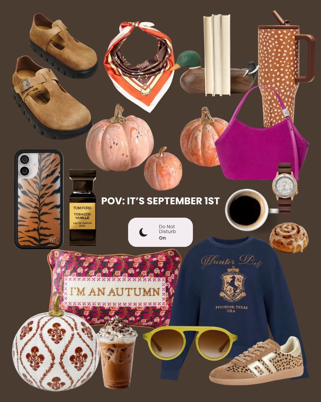 POV: it’s September 1st and I’m officially in fall mode. 🍂☕️

Give me cozy sweatshirts, suede clogs, pumpkin décor, iced coffee, rich fall fragrances and pops of pink all season long! These September favorites are perfect for transitioning into autumn without giving up a little color. Which fall find are you claiming first?

Shop this fall mood board and all the linked finds in my LTK! 🛍️

#LTKFinds #LTKStyleTip #LTKHome #LTKSeasonal #FallFinds #FallFavorites #SeptemberStyle #SeptemberFavorites #FallFashion #FallOutfitIdeas #CozyFallStyle #FallHomeDecor #PumpkinDecor #AutumnDecor #SuedeClogs #AdidasSneakers #FallAccessories #FallFragrance #TobaccoVanille #GiftIdeasForHer #AmazonFallFinds #SouthernGirlStyle #SouthernGirlStaples

#LTKmomlife #LTKSeasonal #LTKdayinmylife