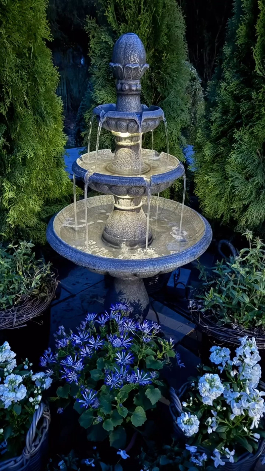 Comment PATIO below to receive a DM with the link to this post on my LTK ⬇ https://liketk.it/5oEsz 

I love this little corner of my patio. The lights at night are especially pretty. And the birds love to stop in for a splash!

#ltkseasonal #ltkhome #patiodecor #outdoorliving #landscape #fountain #outdoorentertaining 

#LTKHome #LTKSeasonal