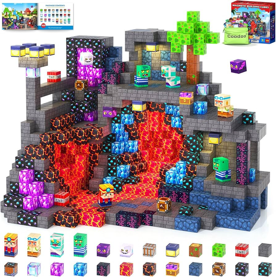 Coodoo Magnetic Blocks Mine Magnet World Kids Toys, Magnetic Building Blocks STEM Outdoor Toys fo... | Amazon (US)