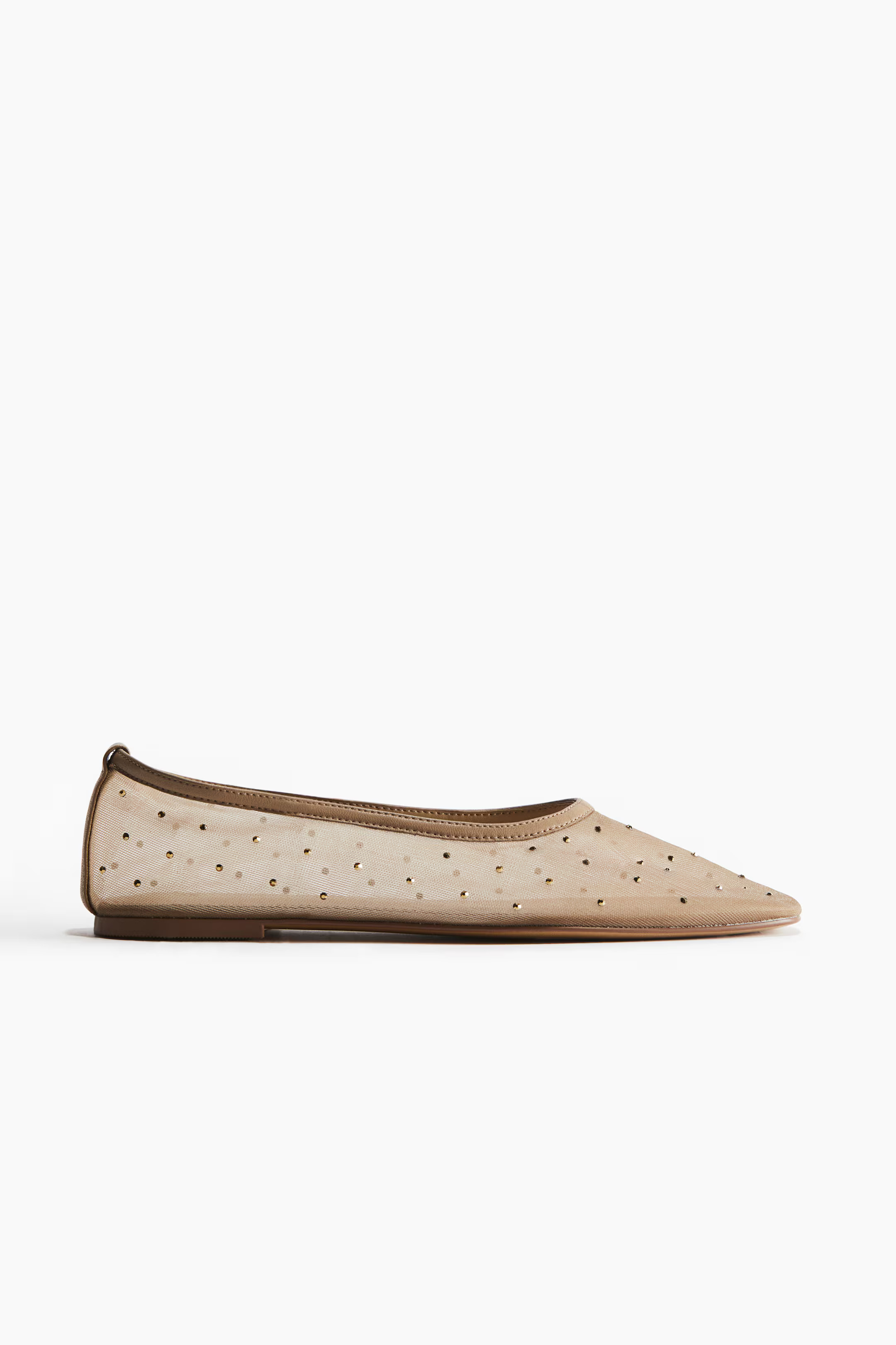 Rhinestone-Embellished Ballet Flats | H&M (US + CA)