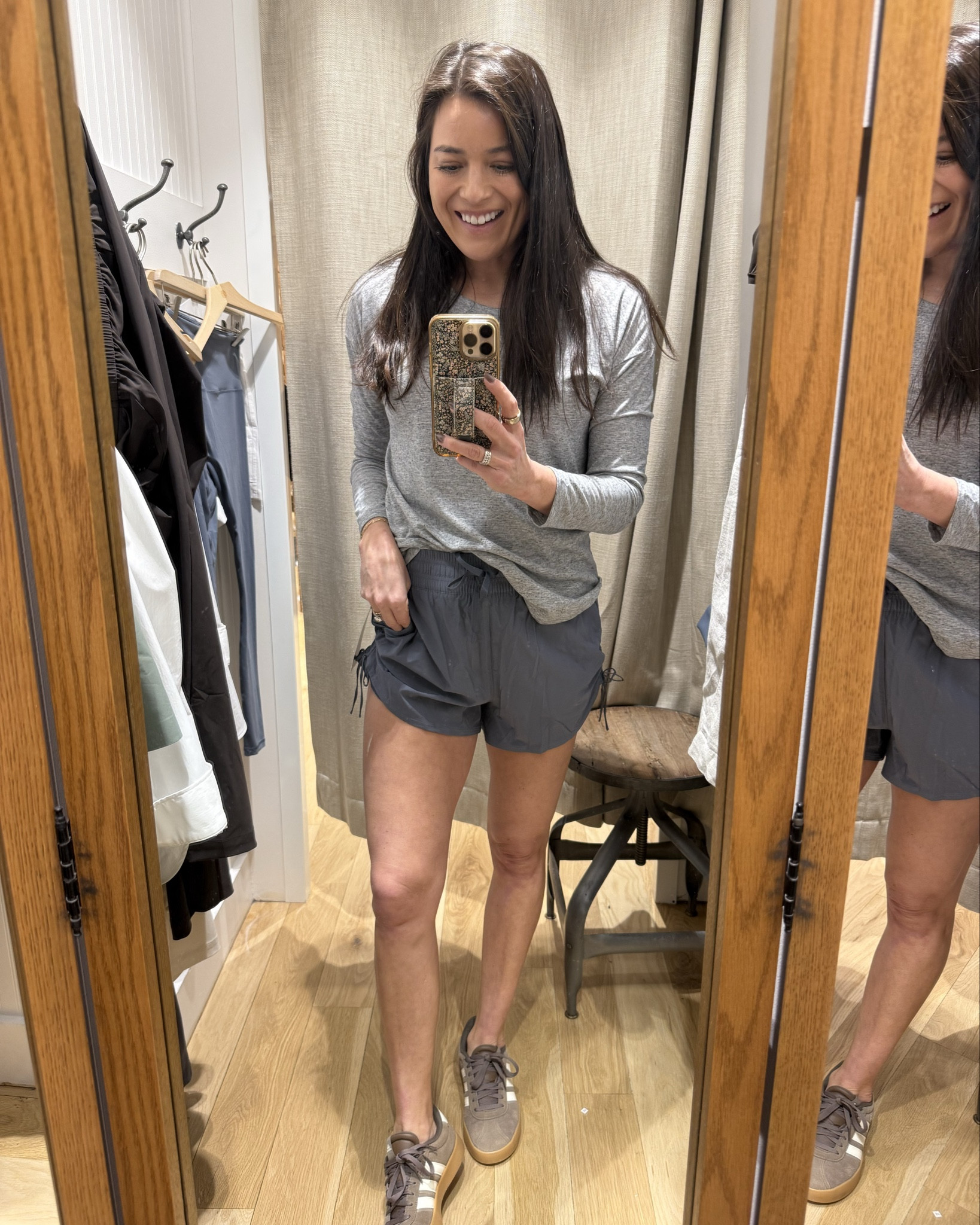 Love the side cinch on these shorts! The other shorts are a nicer longer length. On sale now! 

#LTKSaleAlert #LTKActive #LTKSeasonal