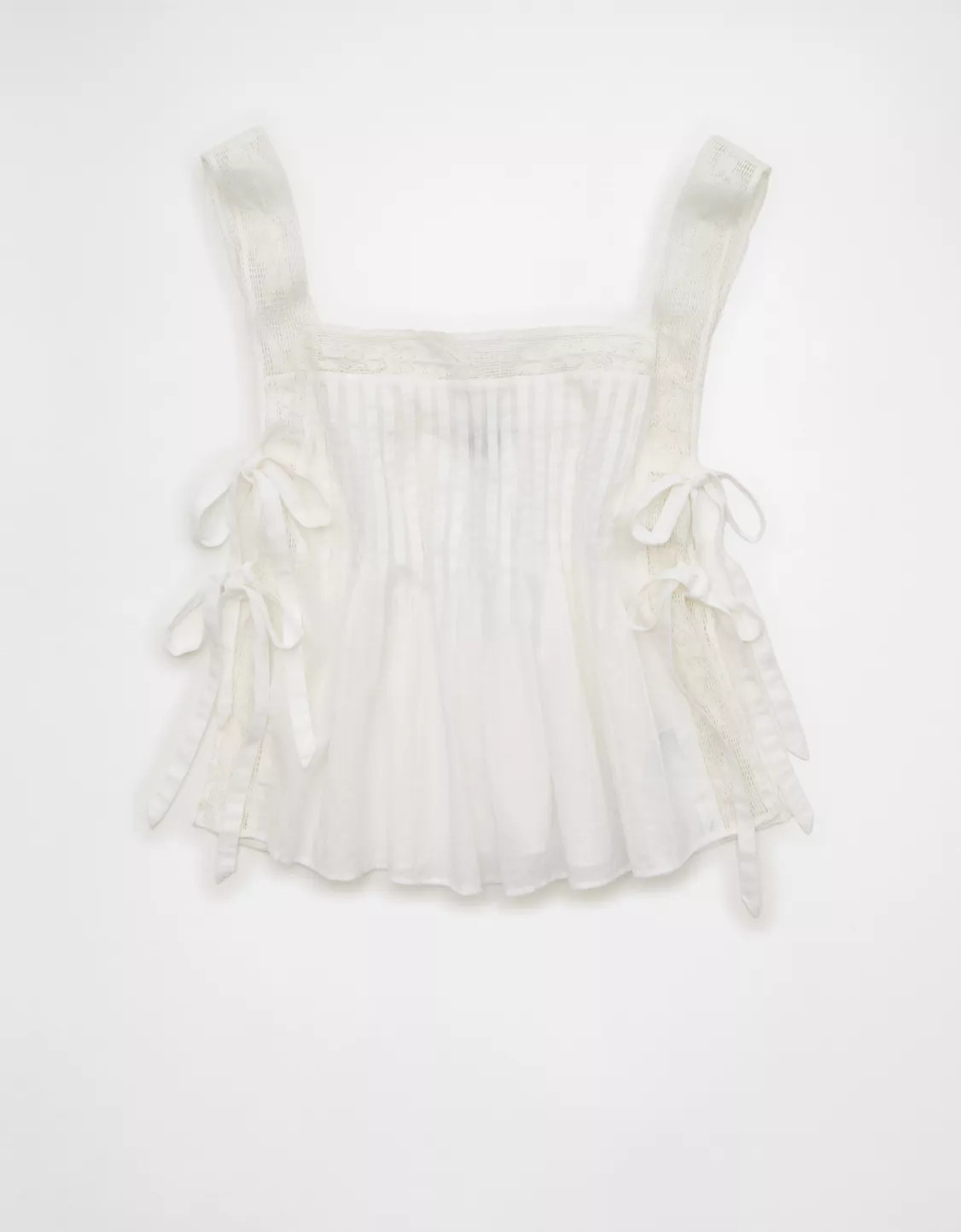 AE Side-Tie Lace Trim Cami | American Eagle Outfitters (US & CA)