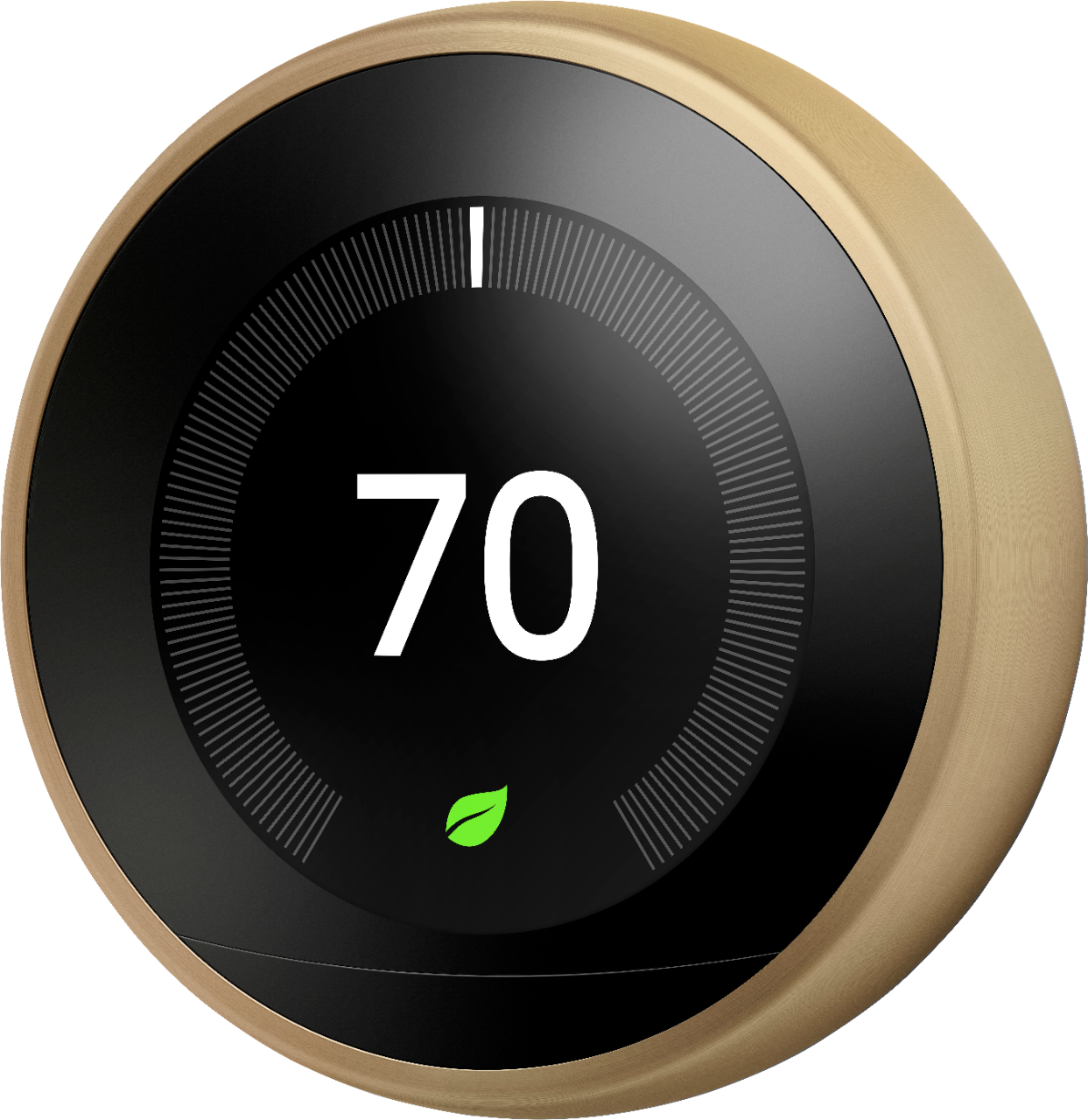 Google Nest Learning Thermostat 3rd Generation Brass T3032US - Best Buy | Best Buy U.S.